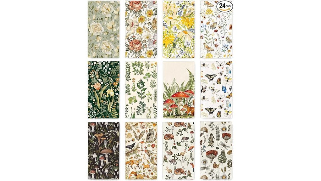 vintage assorted guest napkins