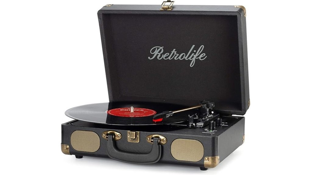 vintage bluetooth vinyl player