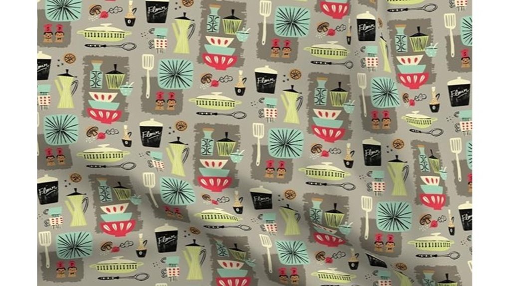 vintage coffee cotton fabric