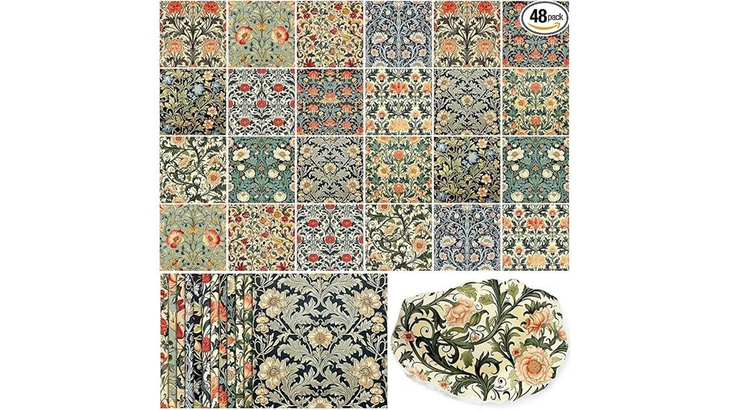 vintage floral craft napkins