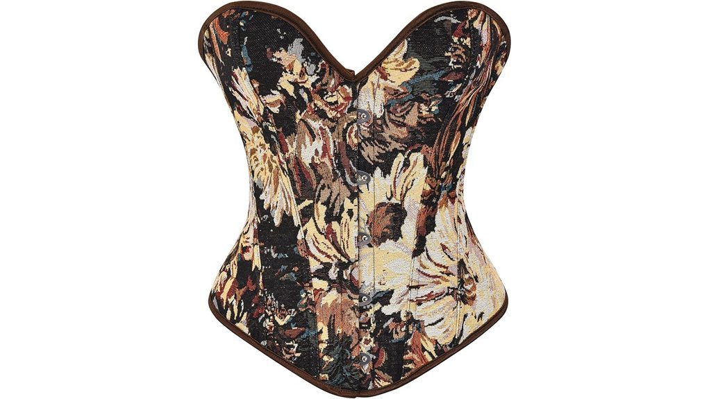 vintage floral denim corset