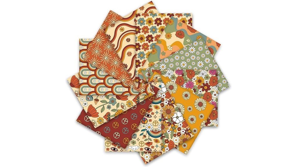 vintage floral fabric squares