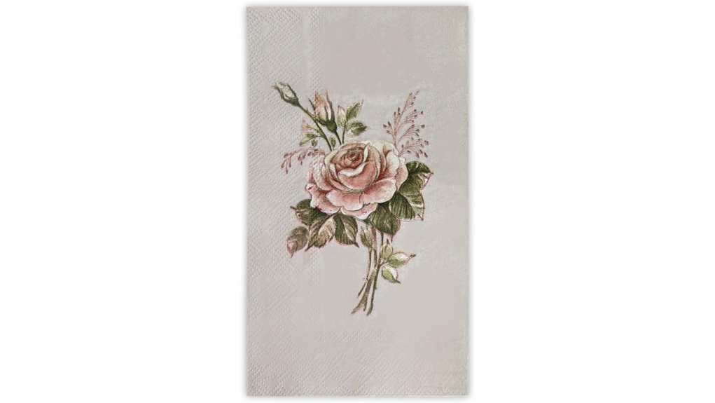 vintage floral guest napkins