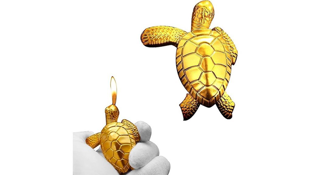 vintage gold turtle lighter