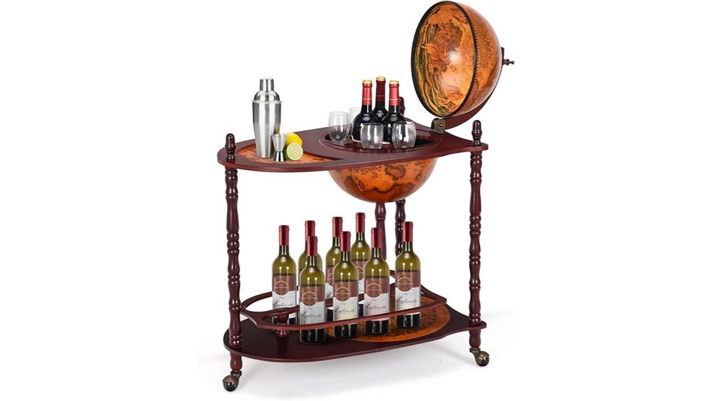 vintage mobile bar cabinet