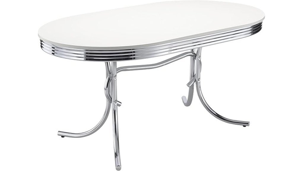 vintage oval dining table