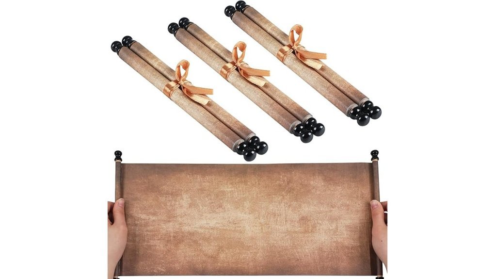 vintage scroll paper set