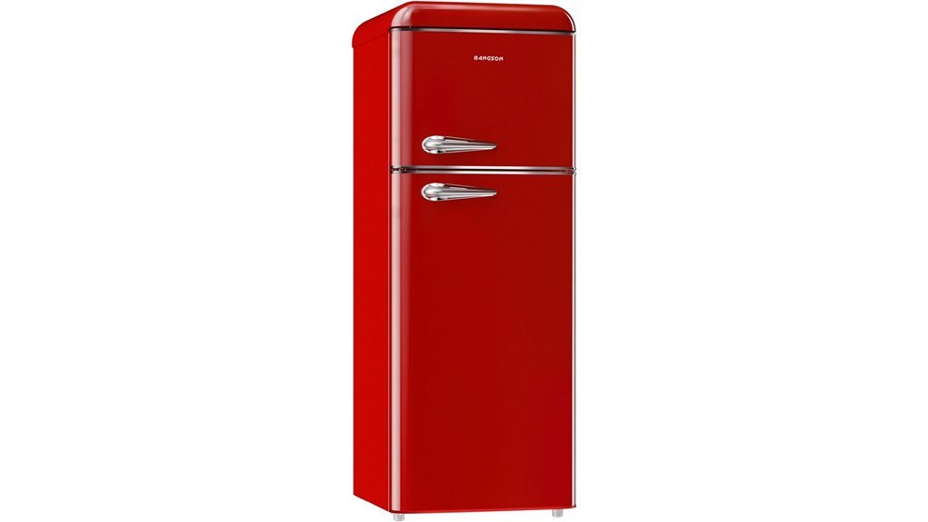 vintage style top freezer fridge