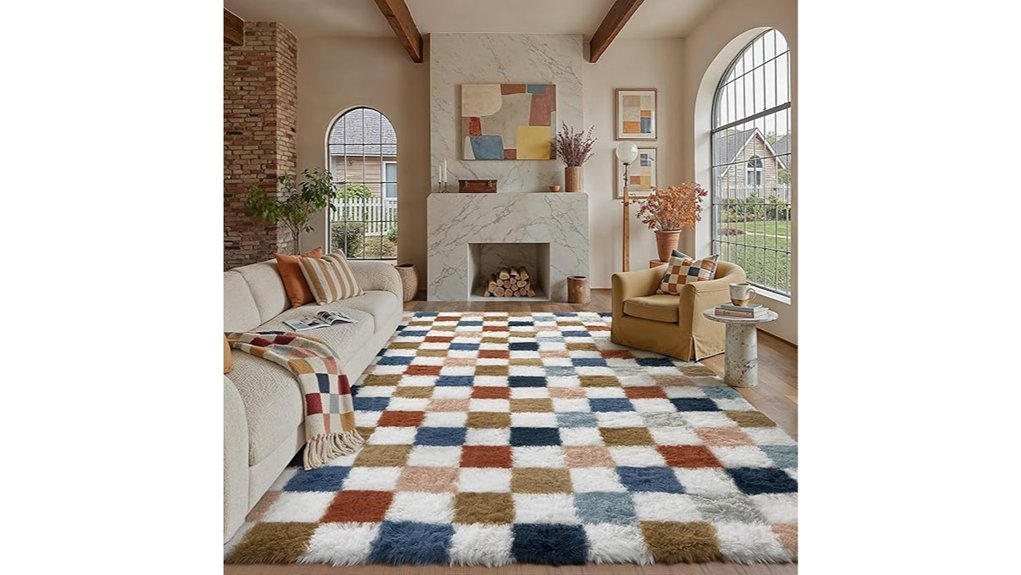 washable non slip shag rug